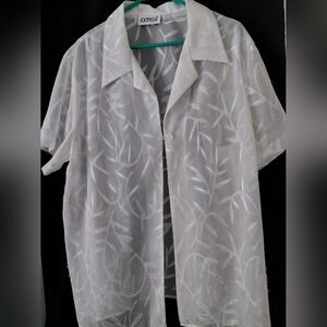 Expose White Sheer Womans Blouse